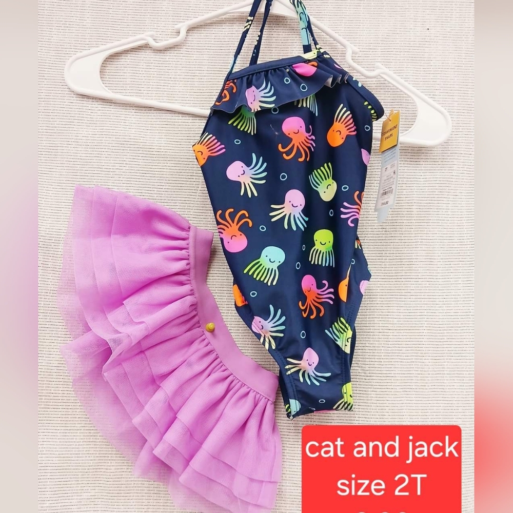 Cat & Jack Toddler Girls Swim Suit size 2T